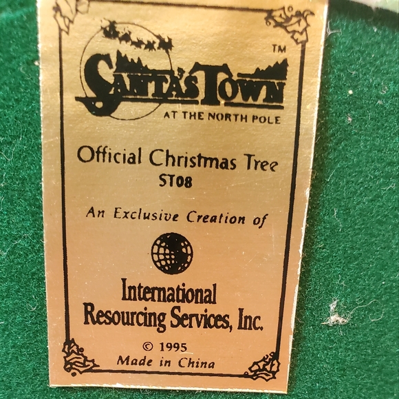 Santa's Town World's Official Christmas Tree Vintage 1995 ST08 Christmas Village - Picture 8 of 15